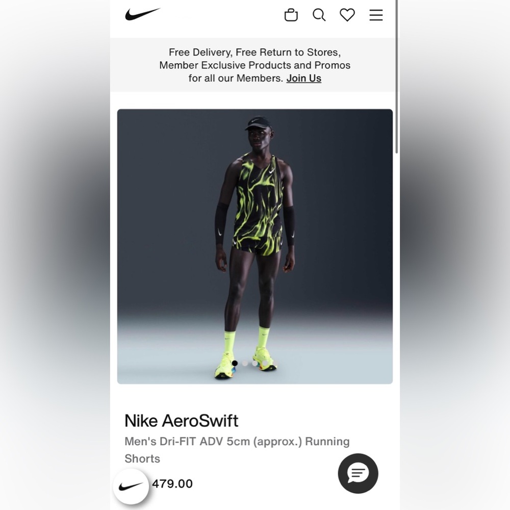 Nike Men’s Performance Running Shorts - Neon green/Black